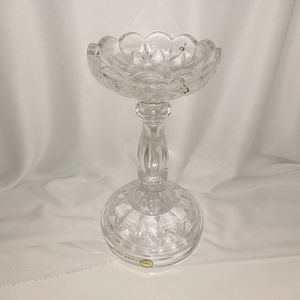Jane Seymour Crystal Pedestal Candle Holder 29% Crystal Czech Republic